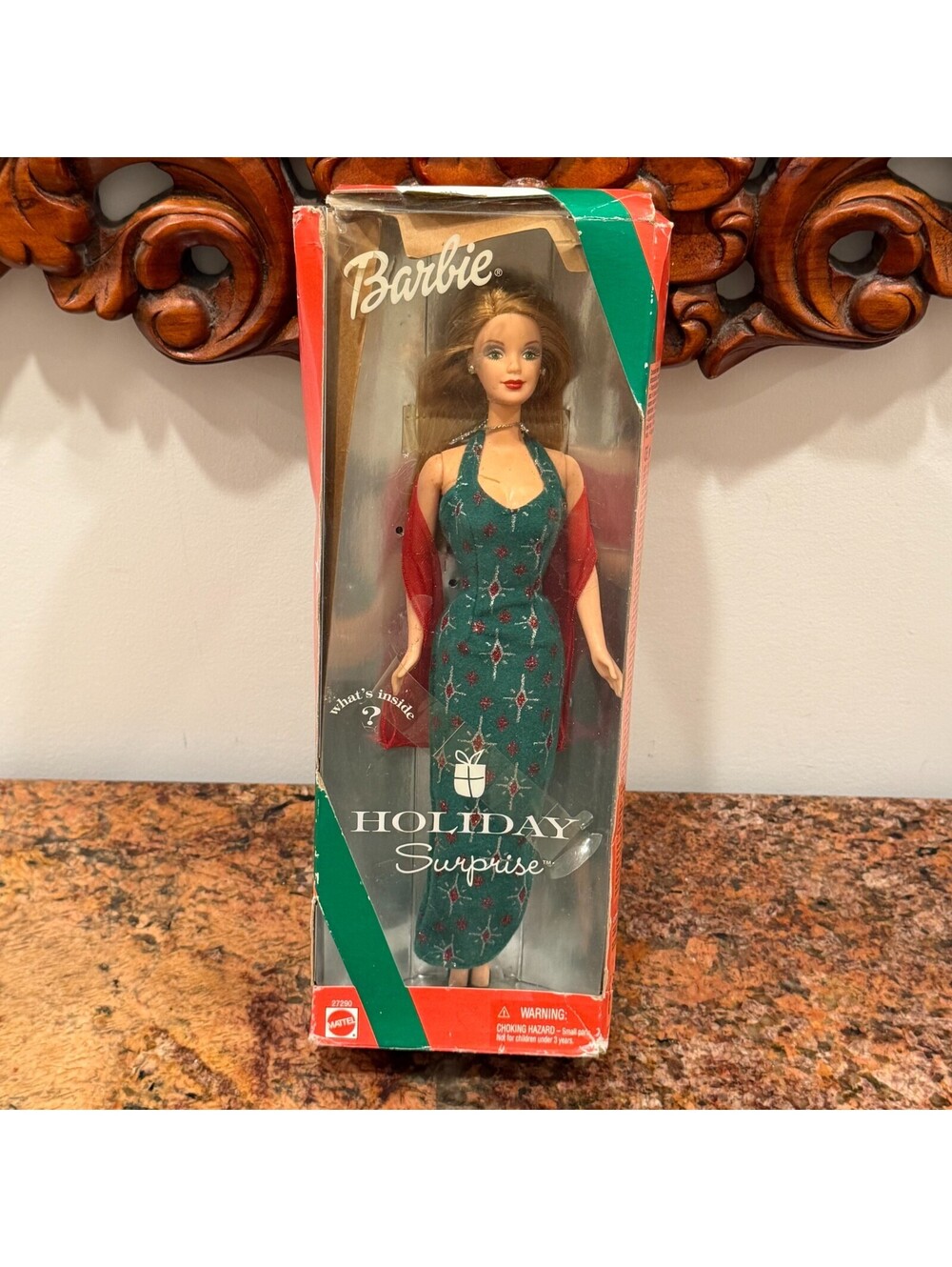 Vintage 2000 Mattel Holiday Surprise Barbie Doll